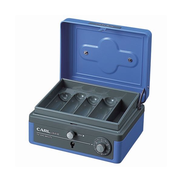 [ new goods ]( summarize ) Karl office work vessel cashbox small W152×D129×H83mm blue CB-8100-B 1 pcs [×3 set ]