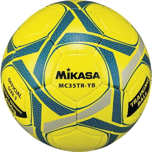 【新品】MIKASA（ミカサ）サッカートレーニングボール 3号球 イエロー×ブルー 【MC35TRYB】