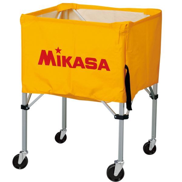 【新品】MIKASA（ミカサ）器具 ボールカゴ 屋外用（フレーム・幕体・キャリーケース3点セット） イエロー 【BCSPHL】