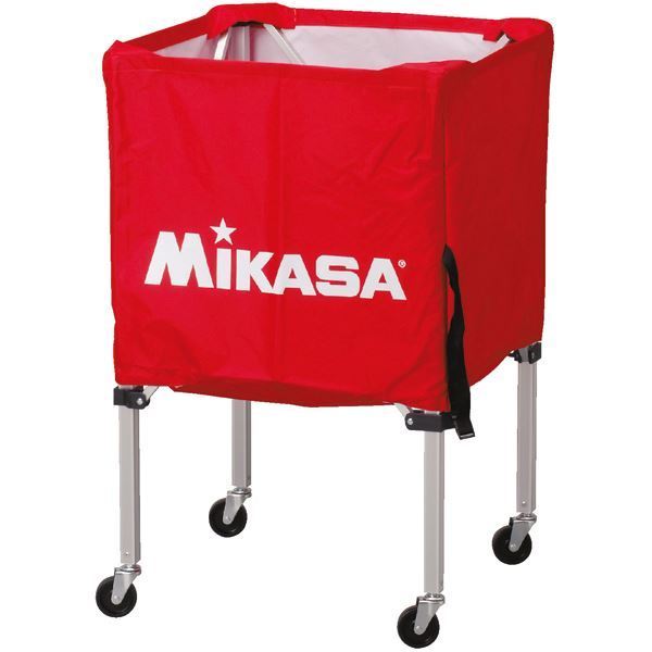 【新品】MIKASA（ミカサ）器具 ボールカゴ 箱型・小（フレーム・幕体・キャリーケース3点セット） レッド 【BCSPSS】