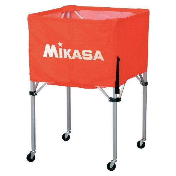 【新品】MIKASA（ミカサ）器具 ボールカゴ 箱型・中（フレーム・幕体・キャリーケース3点セット） オレンジ 【BCSPS】