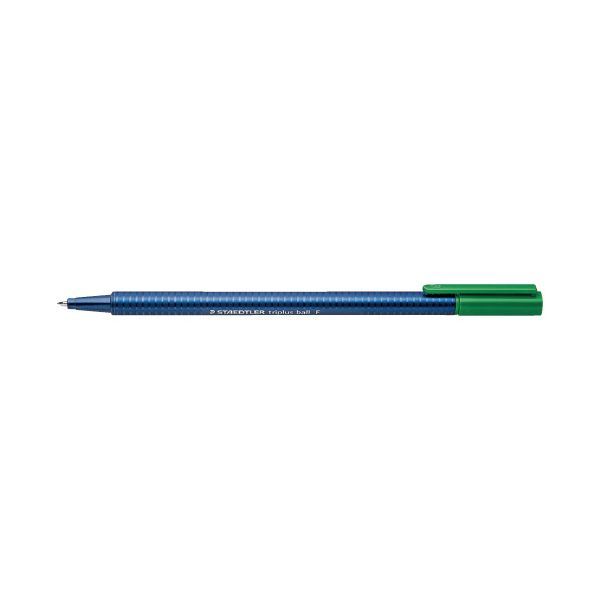 【新品】（まとめ）ステッドラー トリプラス油性ボールペン グリーン437 F-5（×100セット）_画像1