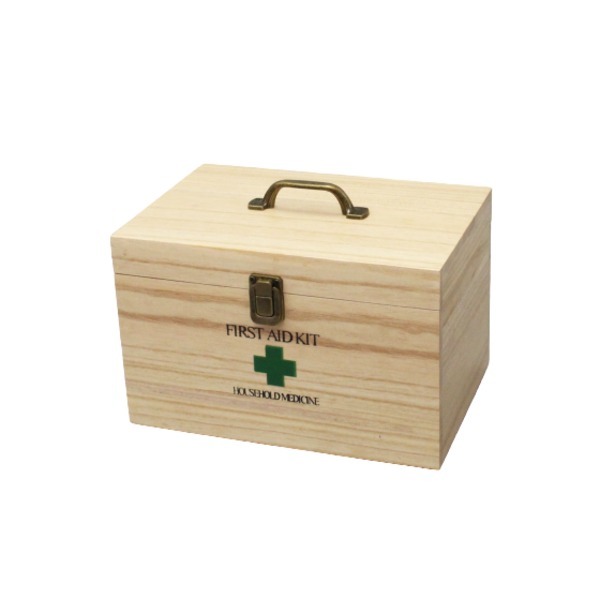 [ new goods ] first-aid kit medicine box approximately width 25× depth 17× height 18cm. made wooden small articles adjustment tray attaching humidity control effect home use office company .. medicine 