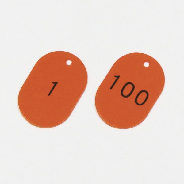【新品】番号小判札 小判札453-R(1～100) ■カラー：レッド 【100枚1組】
