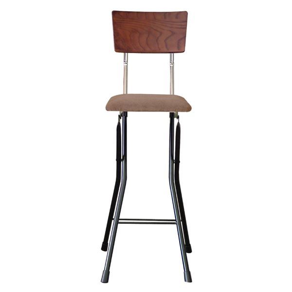 【新品】折りたたみ椅子 【同色2脚セット ダークブラウン×ブラック×ブラック】 幅37cm 日本製 スチールパイプ