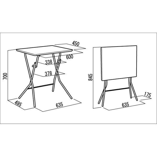 【新品】折りたたみテーブル 【幅63.5cm ナチュラル×ブラック】 日本製 木製 スチールパイプ_画像4