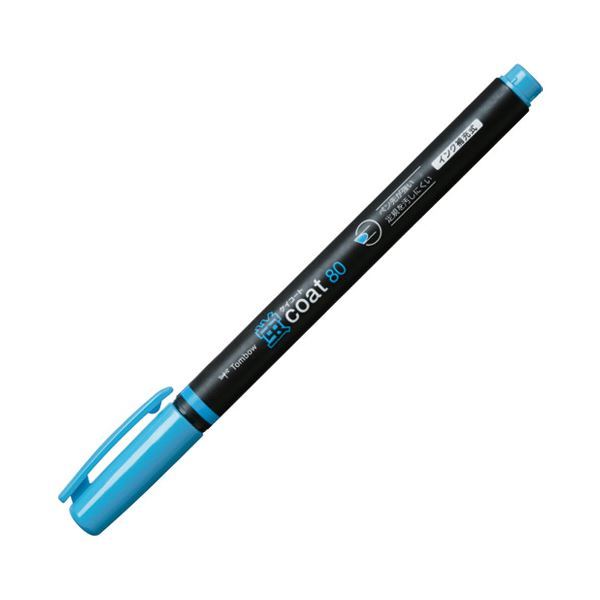 【新品】（まとめ） トンボ鉛筆 蛍コート80 WA-SC96 空色 10本【×10セット】_画像1