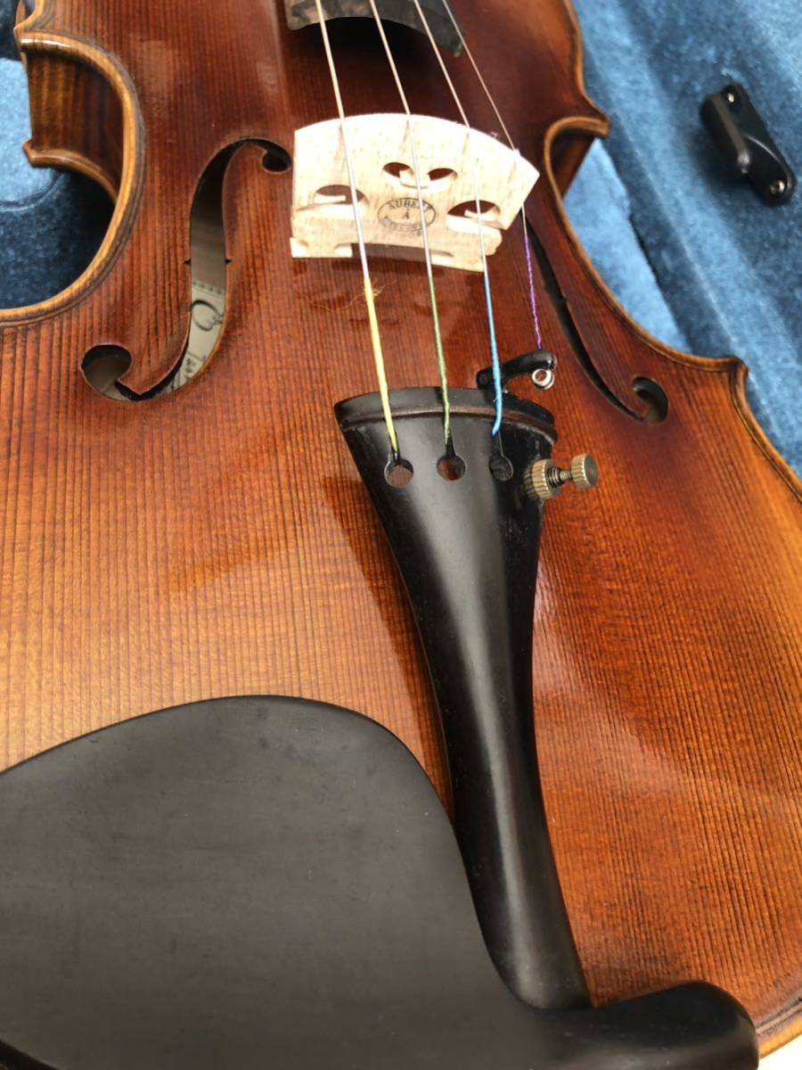 フランス フルサイズ バイオリン 4/4 虎杢 ヴァイオリン 2019年 工房製 ケース付き_画像4