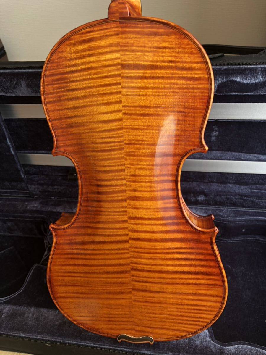 イタリア バイオリン 4/4 フルサイズ 2008年 虎杢 ヴァイオリン ケース付き 製作証明書付き_画像5