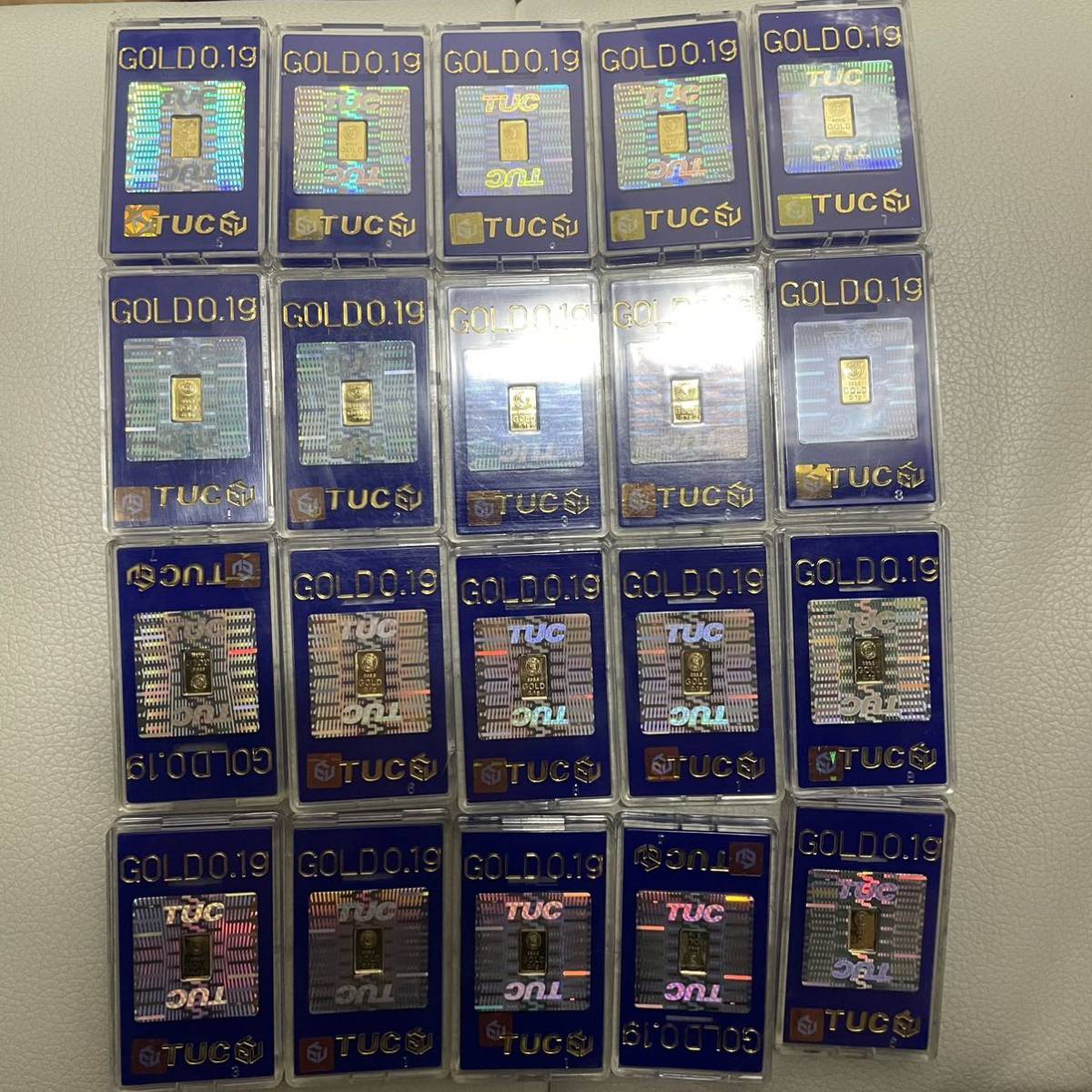 20個セット 本物 純金 インゴット 0.1g K24 純金　ゴールド バー 金 地金_画像1