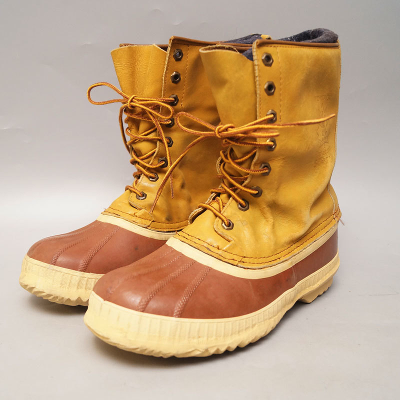 yi88-SORELsoreru боты PORTAGE 8 бежевый Brown KAUFMAN клён старый бирка Canada производства vu винтаж спортивные туфли обувь 
