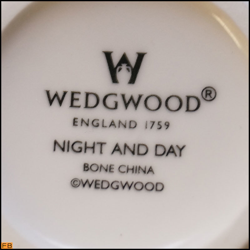 1362-ウェッジウッド◆NIGHT AND DAY C＆S ホワイト 3客 WEDGWOOD_画像6