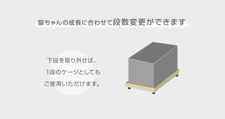 子猫すり抜け防止！ コンパクト 2段 キャットケージ ハンモック キャスター 付き ステップ台2段 猫ケージ 猫 キャット ケージ 脱走防止_画像9