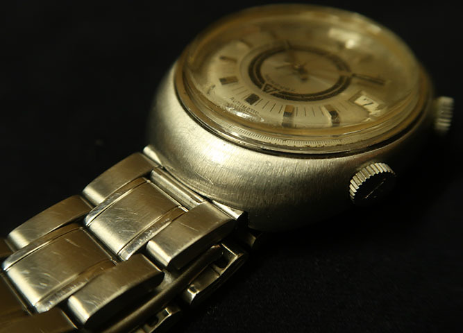 中古 腕時計 (1) JAEGER-LECOULTRE ジャガールクルト MEMOVOX メモボックス デイト メンズ AUTOMATIC 自動巻き 稼働品 ジャンク扱い の画像5