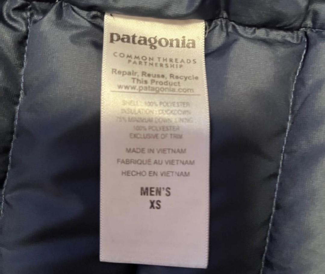 パタゴニア ハイロフト　ダウンジャケット　パーカー　ダウンフーディー Patagonia　ブルー　メンズ　男性用　サイズXS_画像5