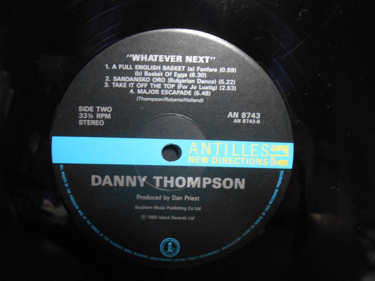 【UK LP】DANNY THOMPSON WHATEVER NEXT_画像4