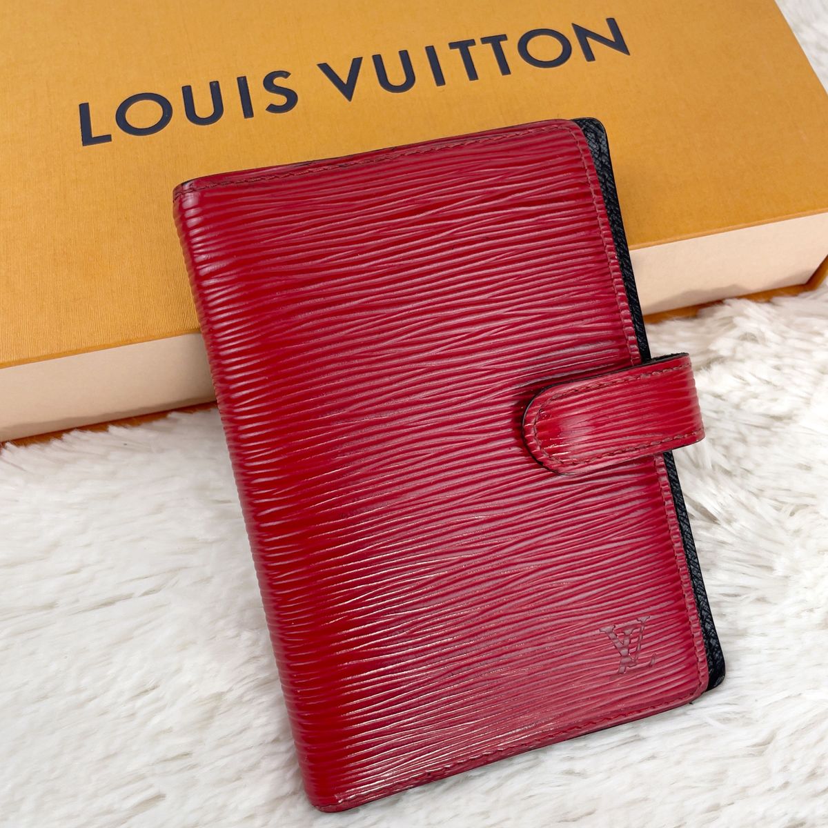 LOUIS VUITTON ルイヴィトン エピ アジェンダ PM 手帳カバー レッド 赤