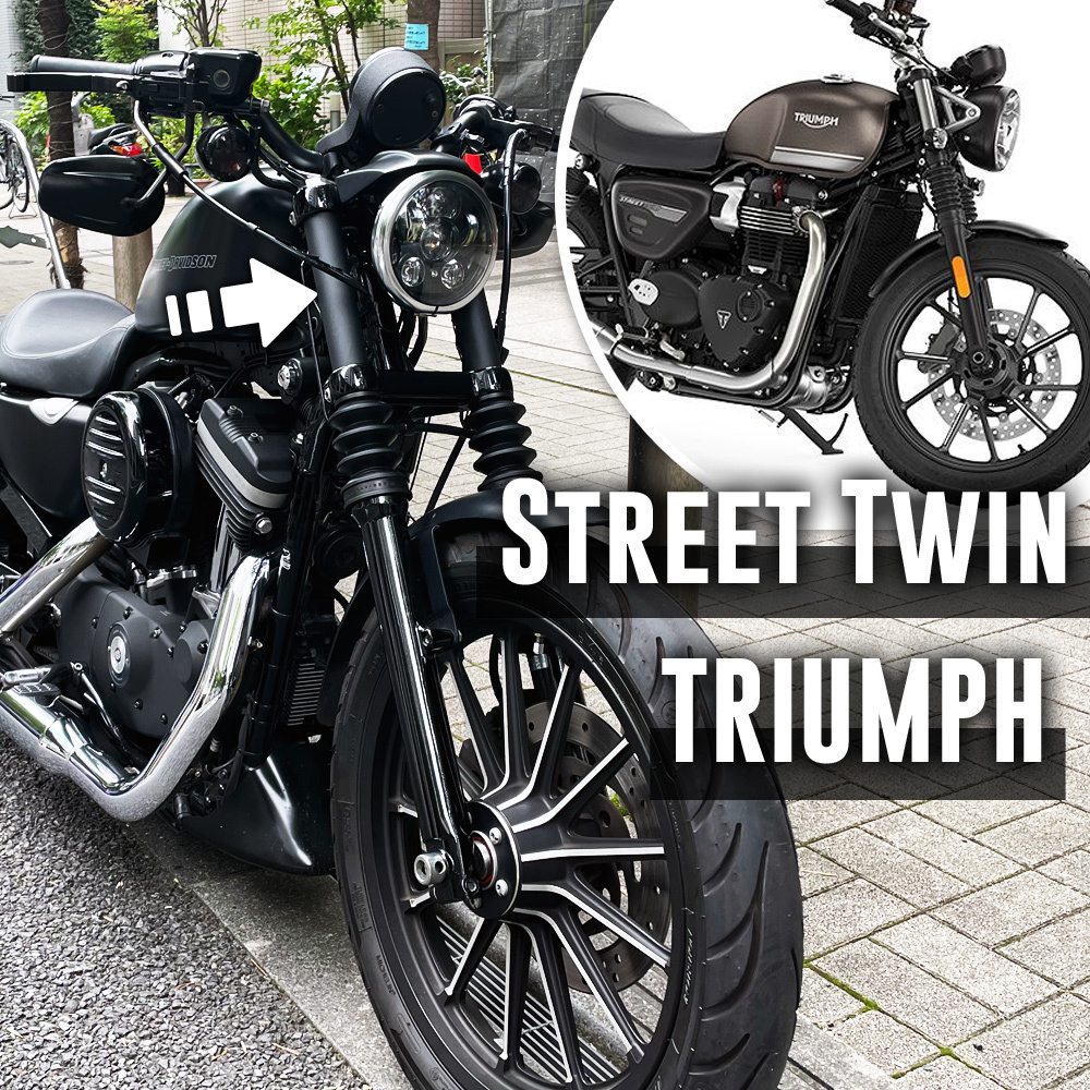 トライアンフ ストリートツイン用 フォークカバー｜TRIUMPH Street Twin_画像1