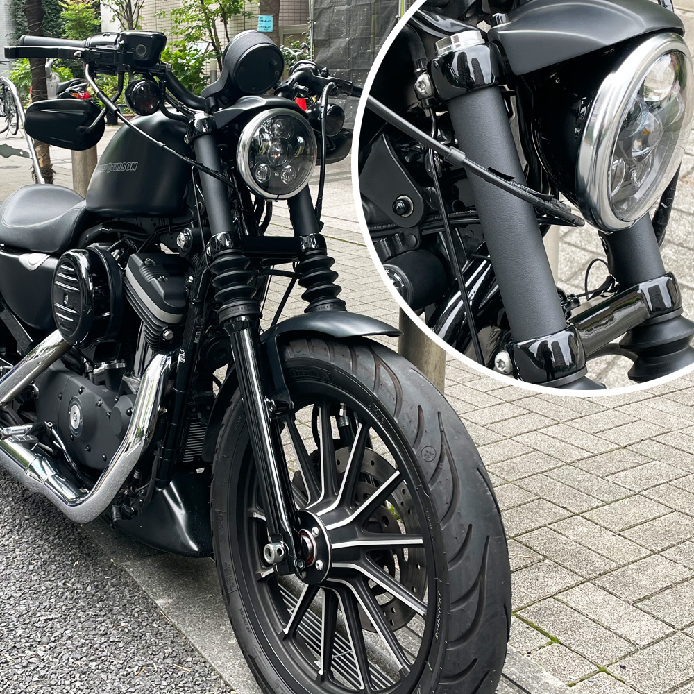 スポーツスターフォークカバー|ハーレー39mmフォーク用|XL883N スポーツスターフォークカバー|ハーレー39mmフォーク用|XL883N