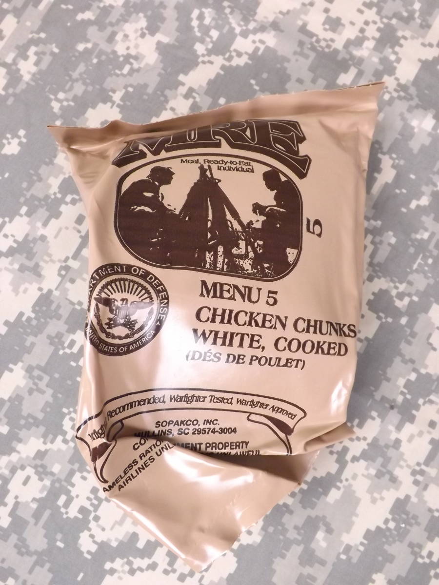 MREレーション MENU -5 2024年4月検品 米軍 ミリ飯 ミリメシ 戦闘糧食 非常食 備蓄 保存食 防災バッグ 車中泊 地震 キャンプ 送料無料_画像1