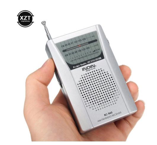 送料無料 BC-R60 ポケット ポータブル ラジオ AM　FM ミニ内蔵スピーカー ヘッドフォンジャック_画像2