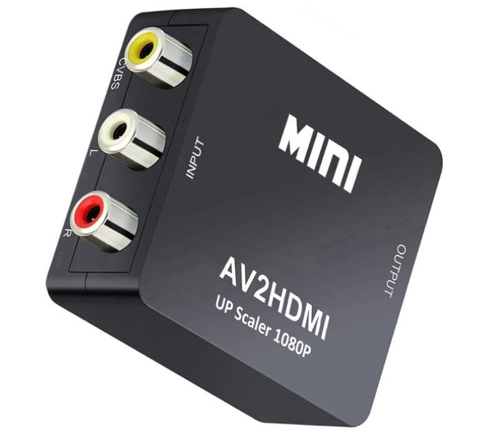 送料無料 未使用品 RCA to HDMI変換コンバーター AV to HDMI 変換器 AV2HDMI USBケーブル付き 音声転送 1080/720P切り替え_画像1