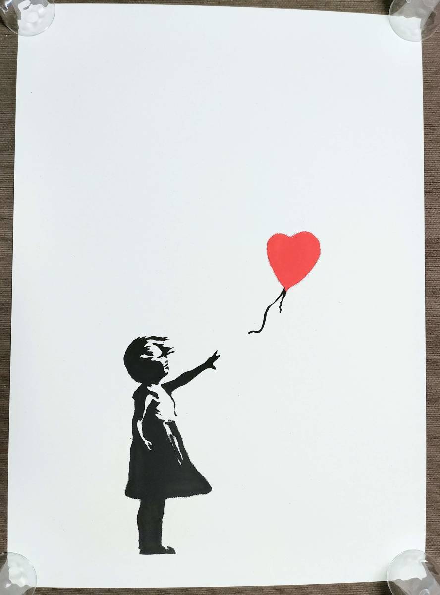 バンクシー Banksy 赤い風船に手を伸ばす少女 WCP リプロダクション シルクスクリーン Girl with Red Balloon WEST COUNTRY PRINCE_画像1