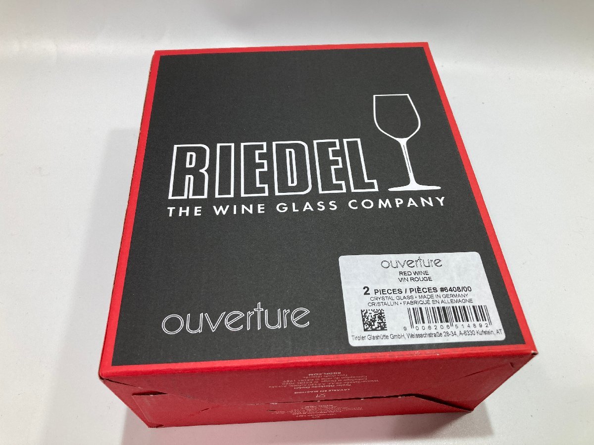 新品同様【05t110515】RIEDEL リーデル ワイングラス ２点セット ２客 ペアグラス REDWINE 赤ワイン overture 乾杯 merry X'mas クリスマス_画像2