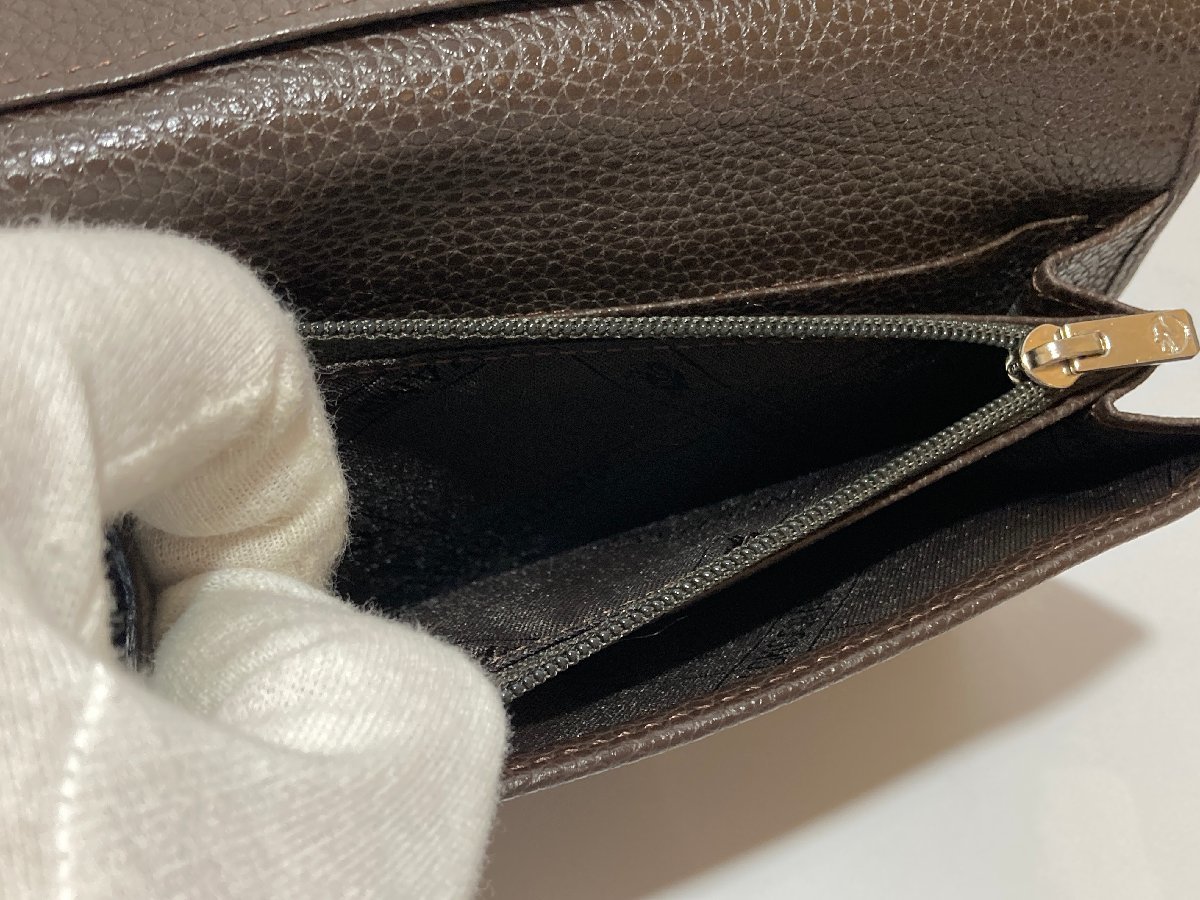 未使用品 極美品【3k111586】LONGCHAMP ロンシャン 財布 折財布 レザー ブラウン 男女兼用 ユニセックスの画像4