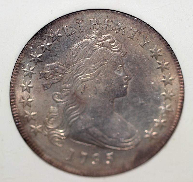  原文:【古】 時代 古錢 外國銀貨 アメリカ 自由の女神 1795年銘 銀幣 銀貨