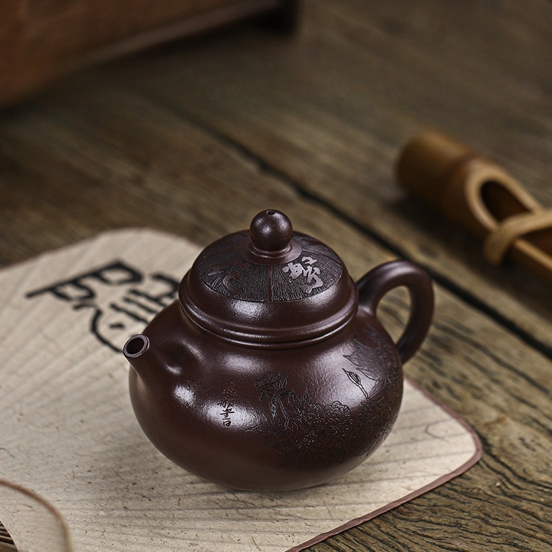 新品 一等品 手作り 紫砂壺 紫砂 茶壺 茶壷 茶入 煎茶道具 急須 常滑焼 茶器 茶道具 工芸品陶芸 容量：300ML