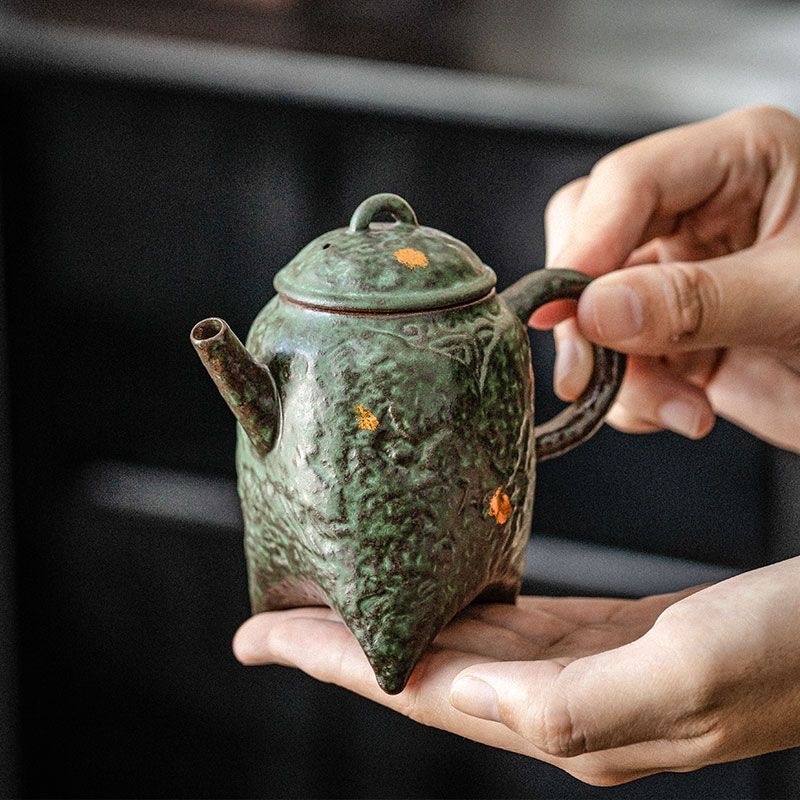 大人気 茶壺 一等品 手作り 茶壷 茶入 煎茶道具 銅器 煎茶道具急須 常滑焼 茶器 茶道具 工芸品陶芸 容量：180ML