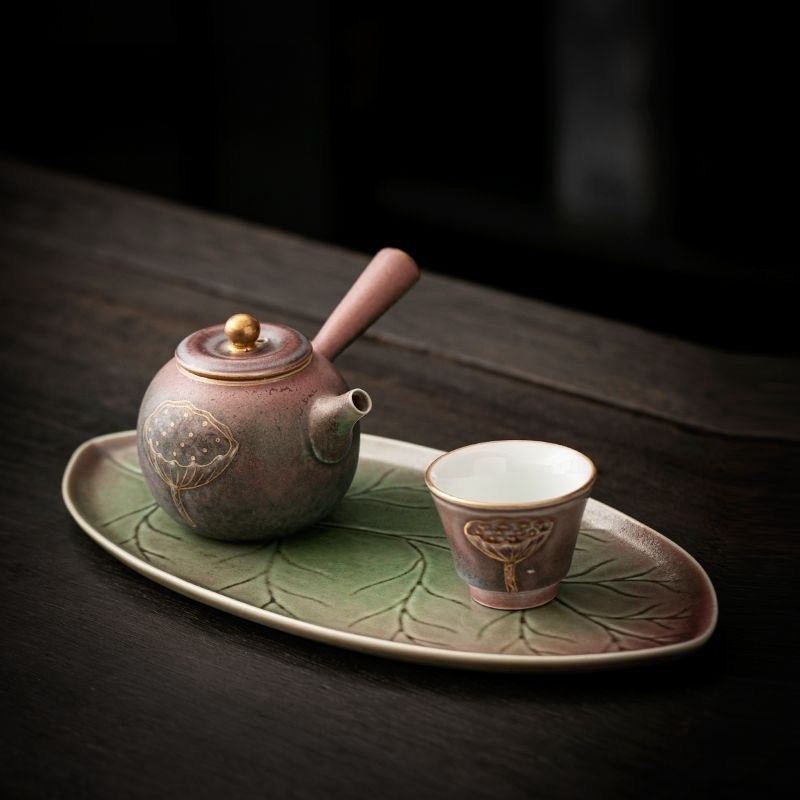 大人気 茶壺 一等品 手作り 茶壷 茶入 陶磁 煎茶道具 陶器 煎茶道具急須 常滑焼 茶器 茶道具 工芸品陶芸 容量：130ML
