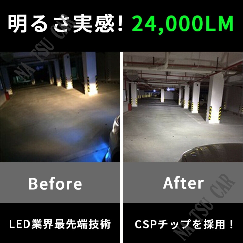 爆光 24000lm LED フォグランプ H3 ホワイト フォグライト 12V 24V 最明CSPチップ 送料無料_画像2