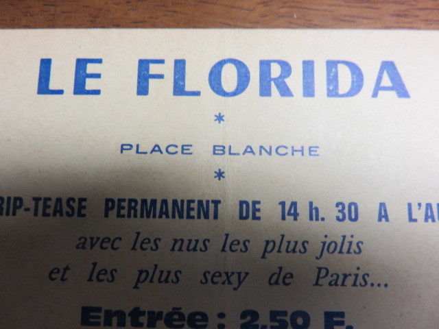 フランス・パリ（フロリダの切符）1964年_画像6