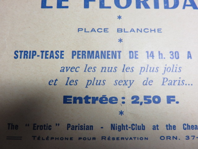 フランス・パリ（フロリダの切符）1964年_画像7