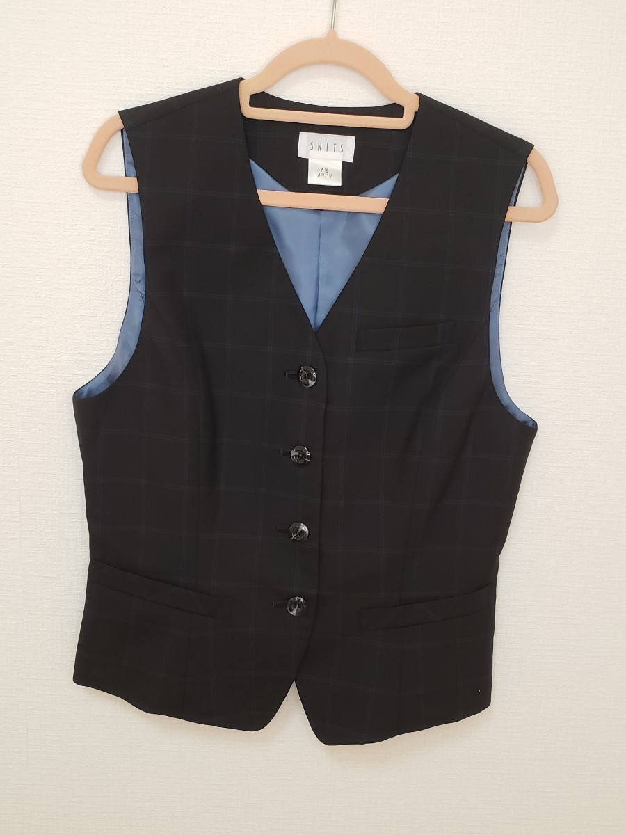 2点セット』 ベスト スカート SNITS 7号 事務服 OL 制服 受付 2点セット』 ベスト スカート SNITS 7号 事務服 OL 制服 受付