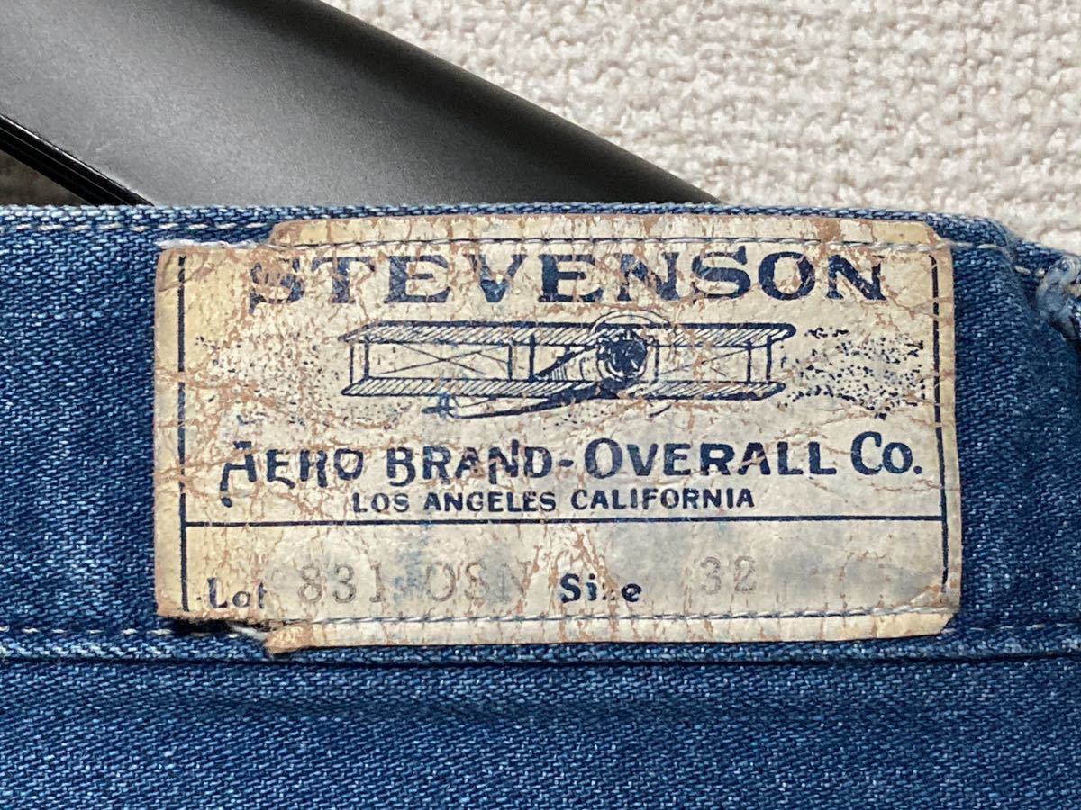 STEVENSON OVERALL スティーブンソン オーバーオールズ ペインター パンツ 32 デニム ジーパン ジーンズ ワークパンツ インディゴ indigo_画像5