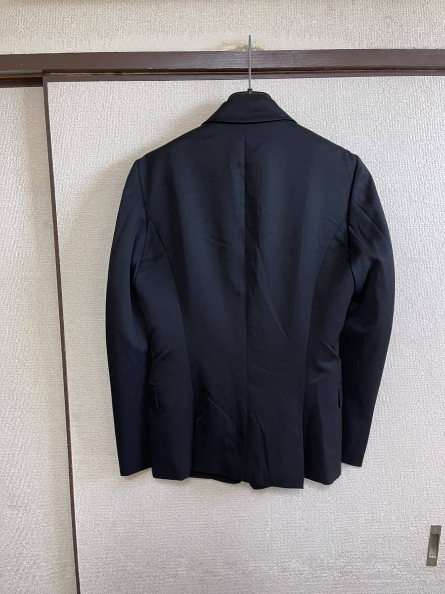 【良品】【セットアップ】 ATO アトウ セットアップ スーツ テーラードジャケット + スラックス ブレザー パンツ BLACK 46 ブラック 黒色_画像3