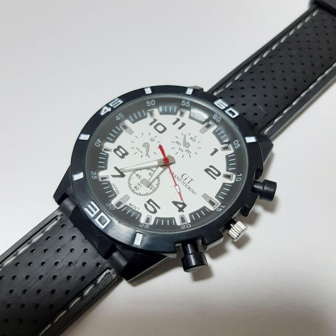 新品　腕時計　黒 白　スポーツ　ビジネス　110_画像5