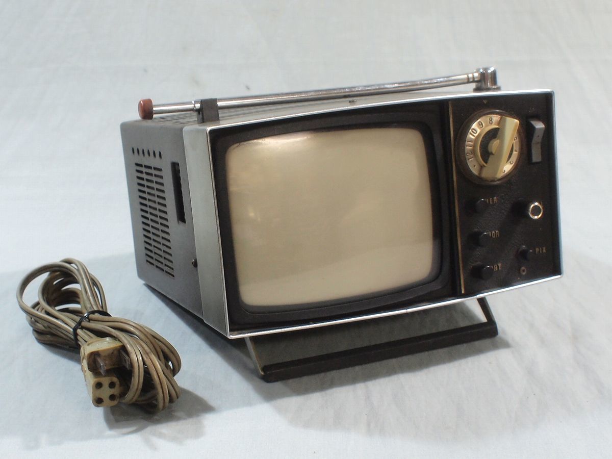 ■1960年代 SONY ソニー 5-303 小型 トランジスタ マイクロテレビ 白黒テレビ レトロ家電 昭和レトロ ビンテージ■_画像1