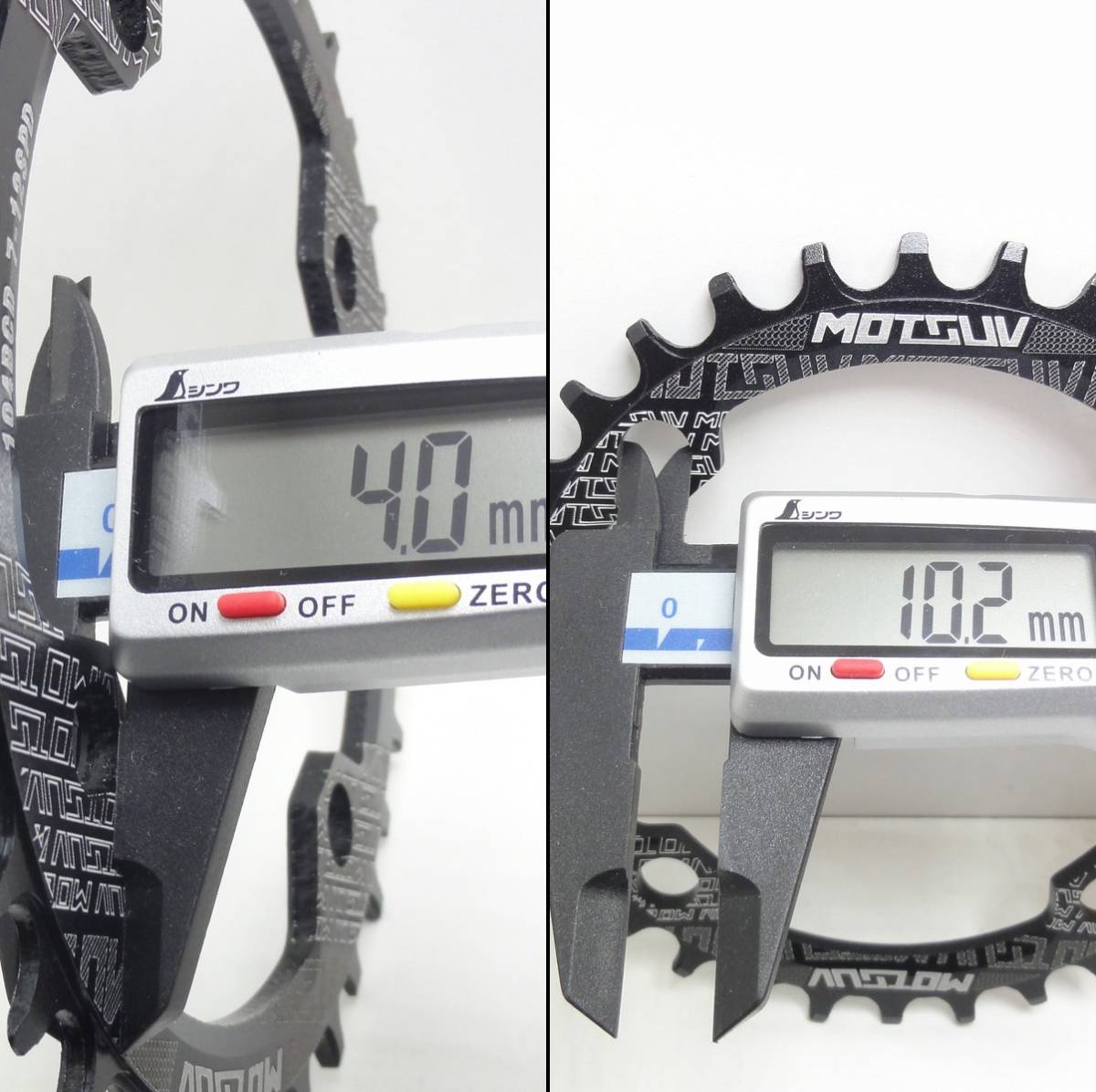 新品 38T 104BCD 楕円 青 ナローワイドチェーンリング オーバル MOTSUV MTB クロスバイク シングル化 送料無料 PCD104_画像4