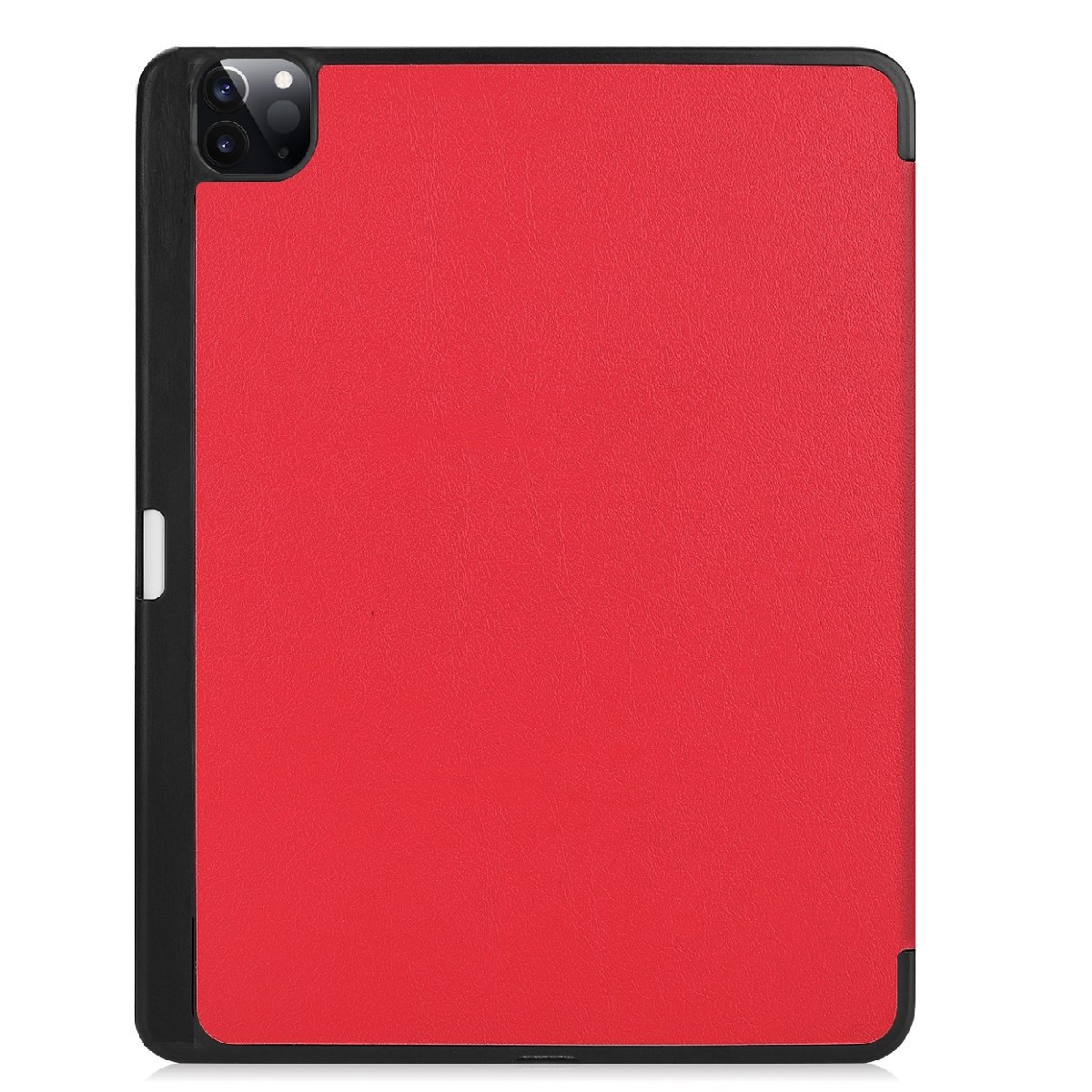 iPad Pro11インチ第3/4世代用PU革 スマート カバー ケース 三つ折り オートスリープ機能 アップルペンシル収納付 赤_画像5