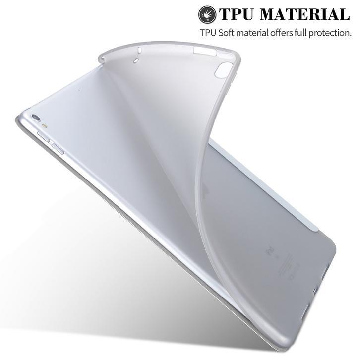 iPad Air初代 2013年版用 三つ折り TPU+PU連体 ソフト スマート カバー ケース 自動休眠 ピンク_画像4