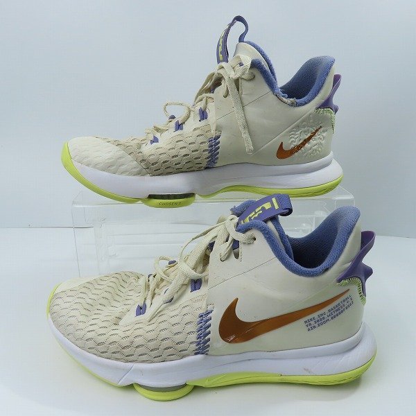 【ジャンク】NIKE/ナイキ バスケットボールシューズ レブロンウィットネスV CQ9381-102/27.5 /080_画像4