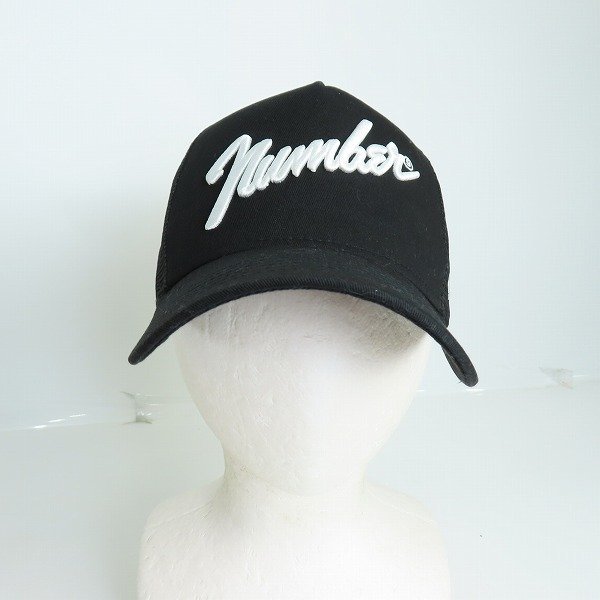 NUMBER(N)INE×NEW ERA/ナンバーナイン×ニューエラ ベースボールキャップ ロゴ刺繍 ブラック /000_画像2