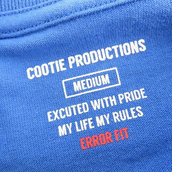 ☆【未使用】COOTIE/クーティー Open End Yarn Error Fit S/S Tee Tシャツ ブルー CTE-21S310 /M /LPL_画像3