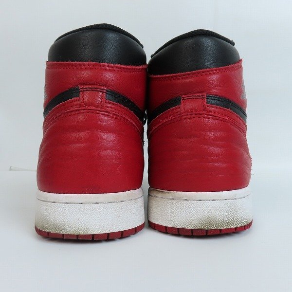 NIKE/ナイキ AIR JORDAN 1 RETRO HIGH OG BRED BANNED エアジョーダン1 ブレッド バーンド 555088-001 /27.5 /080_画像2