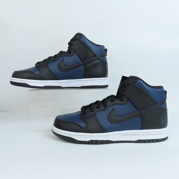 【未使用】NIKE×FRAGMENT DESIGN/ナイキ×フラグメントデザイン DUNK HI/ダンク ハイ ミッドナイトネイビー DJ0383-400 27 /080_画像4