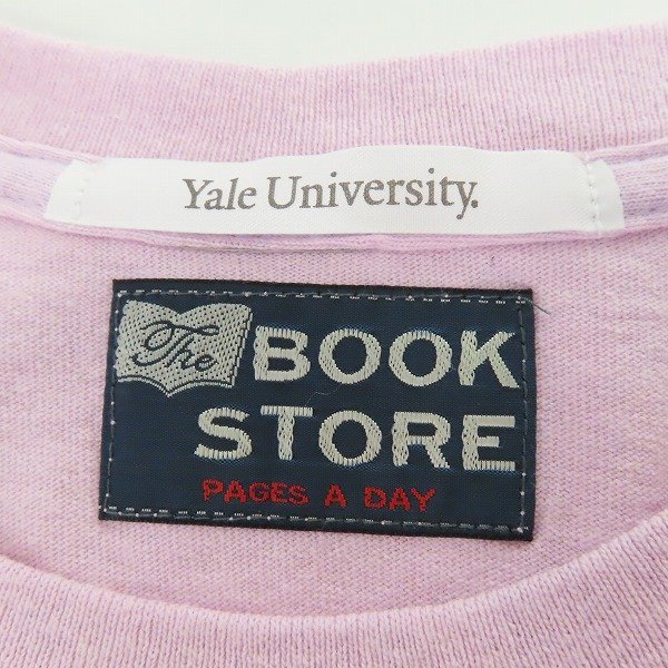 ☆(1)【未使用】THE BOOK STORE/ブックストア 90S YALE LOGO BIG TEE Tシャツ 半袖 パープル/L /LPL_画像3